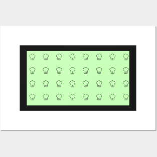 Popcorn Print with Pastel Green Background Posters and Art